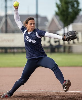 Shots taken during the 2nd round of the European Softball Woman Championship 2015, between France and Ukraine National Teams, in Rosmalen, Netherlands. France Won 11 to 1. July 22nd 2015. Credit : Glenn Gervot