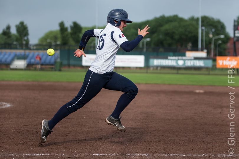 Shots taken during the 1st round pool game of the European Softball Woman Championship 2015, between Spain and France National Teams, in Rosmalen, Netherlands. Spain Won 8-7 in extra innings July 19th 2015 Credit : Glenn Gervot