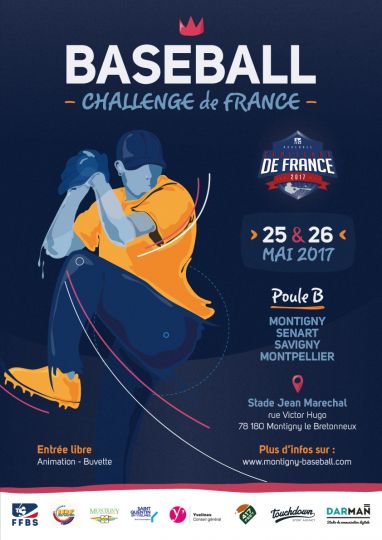 Affiche CdF Baseball 2017 Montigny