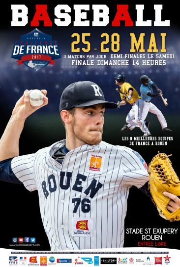 Affiche CdF Baseball 2017 Rouen