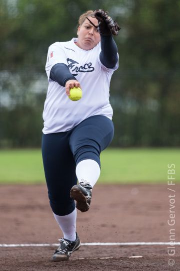 Shots taken during the 1st round pool game of the European Softball Woman Championship, between Croatia and France national Team, in Rosmalen, Netherlands. Game won 9-1 by Team France. July 19th 2015 Credit : Glenn Gervot